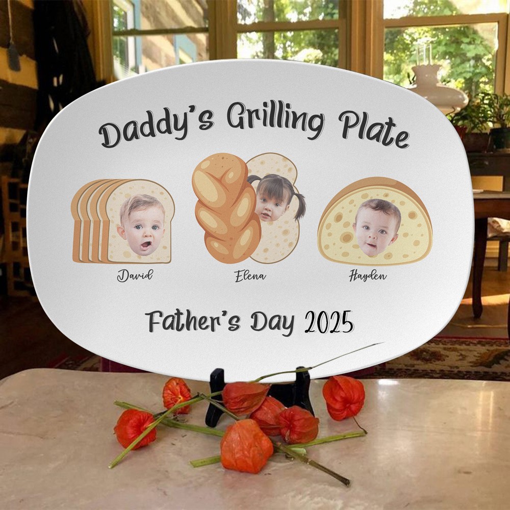 Personalized Daddy's Grilling Plate Father's Day Gift