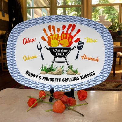 Personalized Daddy's Grilling Plate Father's Day Gift
