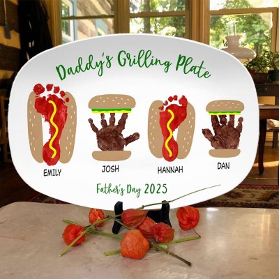 Personalized Daddy's Grilling Plate Father's Day Gift