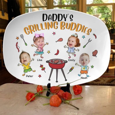 Personalized Daddy's Grilling Plate Father's Day Gift